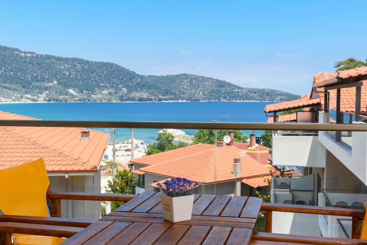 Zoe'S Sea View Apartment สกาลา โปเตมิอัส ภายนอก รูปภาพ